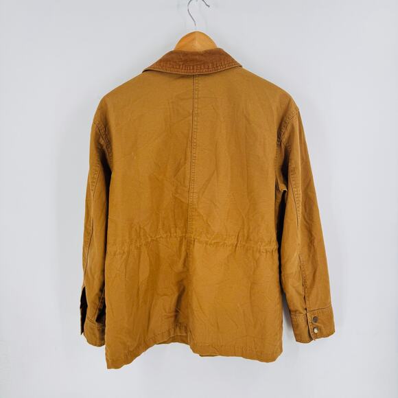 Universal Thread Barn Jacket Women’s M Cognac Brown 100% Cotton Utility Coat - Picture 2 of 7